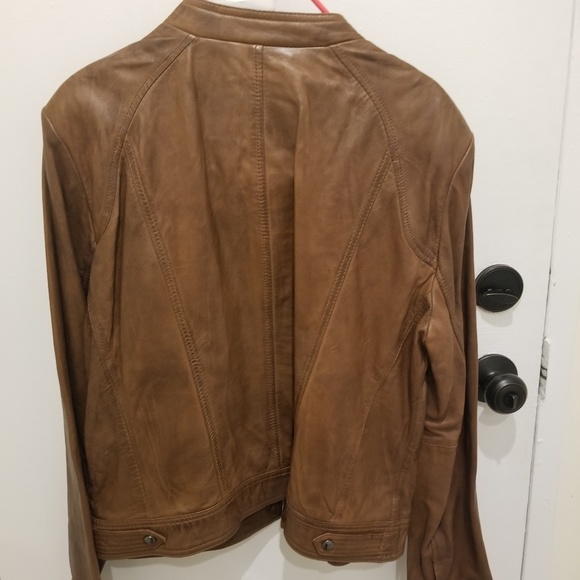 Leather jacket,Brown - Picture 2 of 2